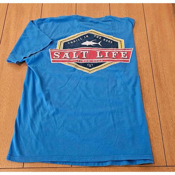 Salt Life Graphic Tee - Thrill in the Reel in Mens Medium - Picture 1 of 3